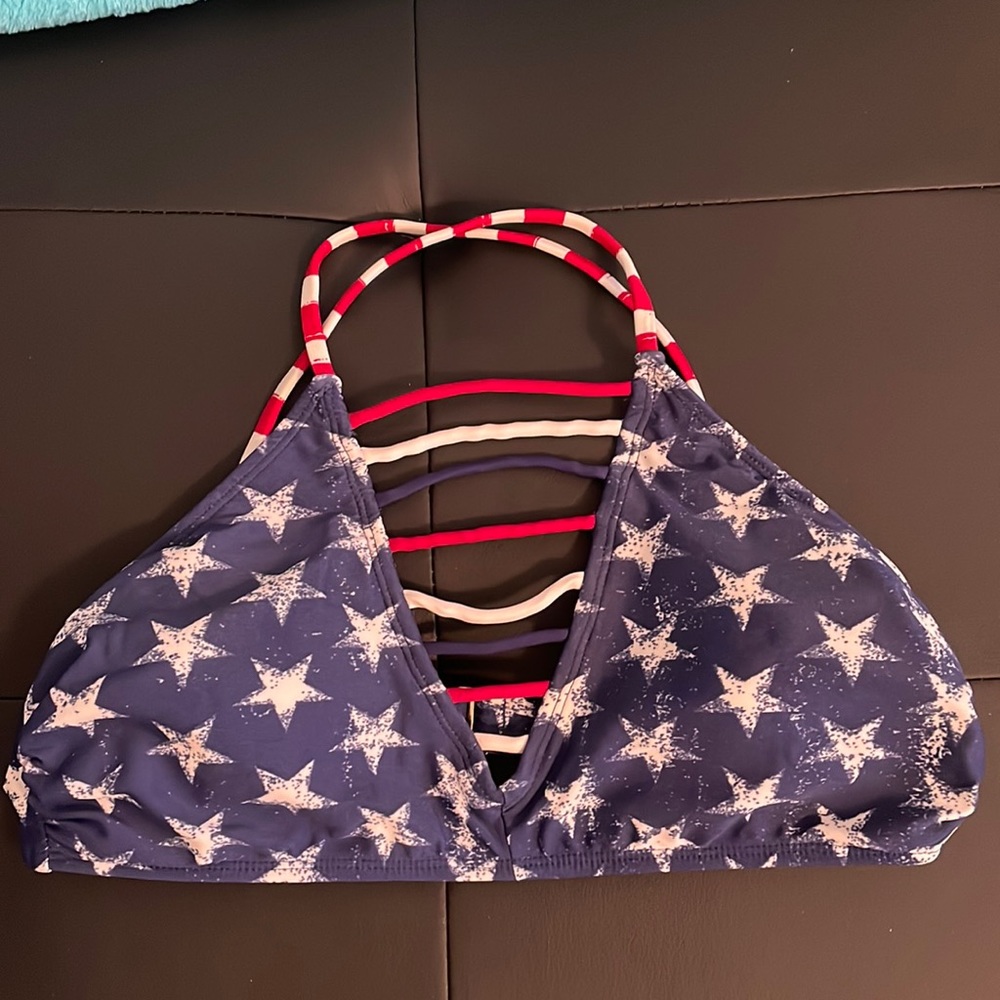 Xhilaration American flag bikini top
